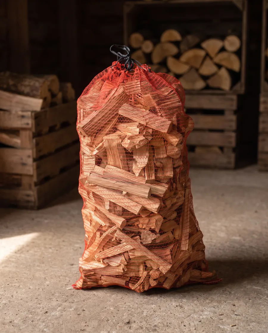 Large net bag of kindling